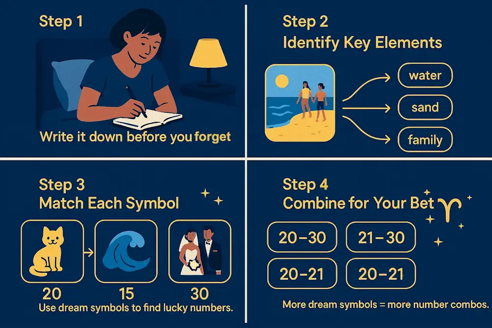 How to Use the Dream Guide Lucky Numbers Infographic
